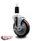 Service Caster 5'' Maroon Poly Swivel 1-3/8'' Expanding Stem Caster with Brake SCC-EX20S514-PPUB-MRN-TLB-138 - alternate 3